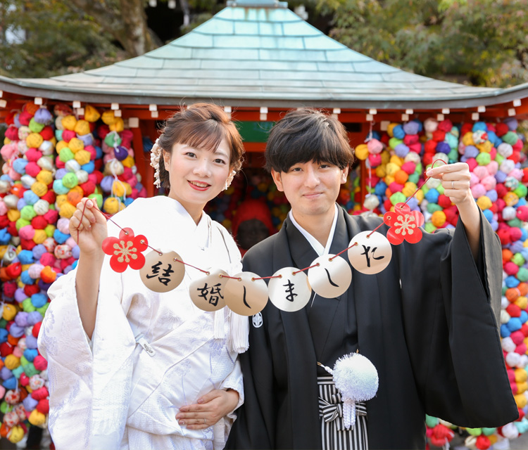 写真:レンタル着物ローズの婚礼撮影